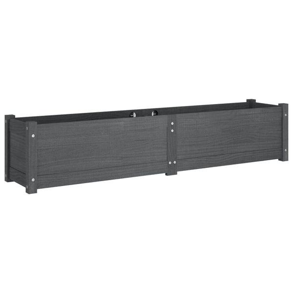 Graues Hochbeet 150cm Kiefer Massivholz