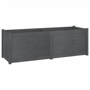 Grauer Pflanzkübel 150x50x50cm Kiefer Massivholz