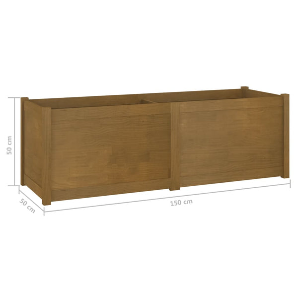 Pflanzkübel Honigbraun 150cm Kiefer Massivholz