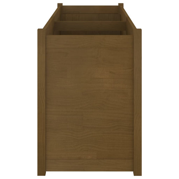 Pflanzkübel Honigbraun 150cm Kiefer Massivholz