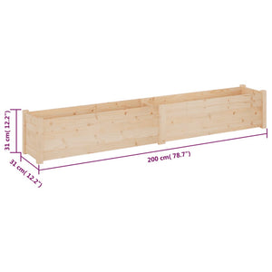 Pflanzkübel 2er Set, 200cm, Kiefernholz