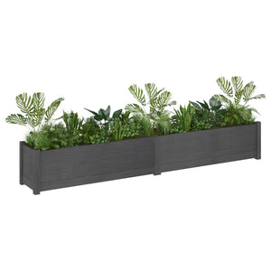Graue Pflanzkübel 2er Set Kiefer Massivholz 200cm