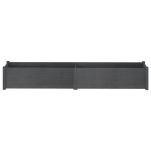 Graue Pflanzkübel 2er Set Kiefer Massivholz 200cm