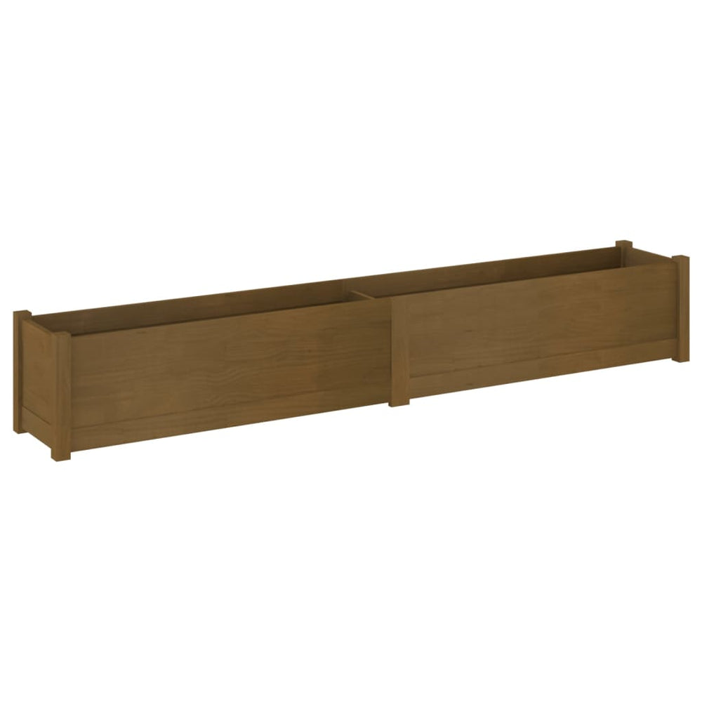 Pflanzkübel Honigbraun 200cm Kiefer Massivholz