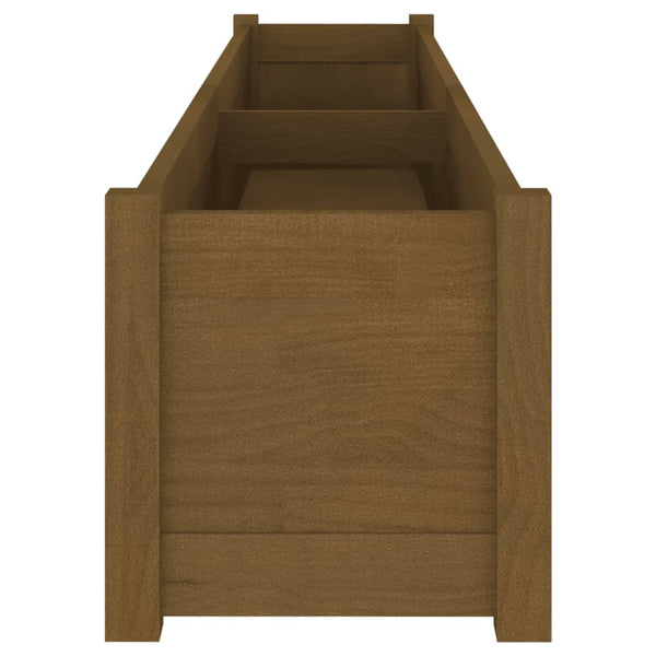 Pflanzkübel Honigbraun 200cm Kiefer Massivholz