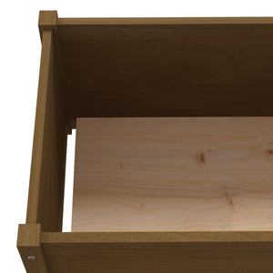 Pflanzkübel Honigbraun 200cm Kiefer Massivholz