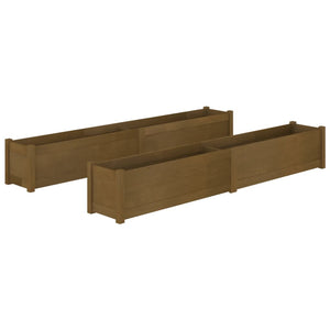 Pflanzkübel 2er Set, Honigbraun, 200 cm Kiefernholz