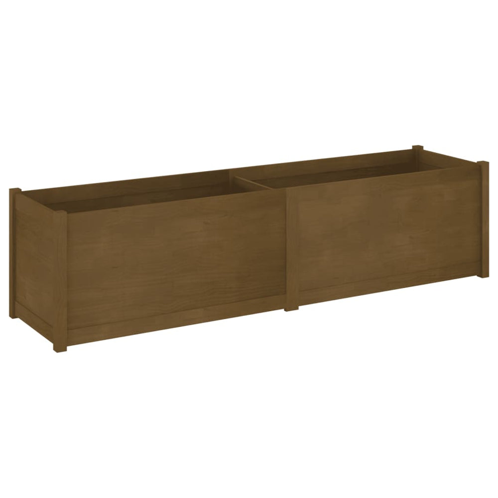Pflanzkübel Honigbraun 200cm Kiefer Massivholz