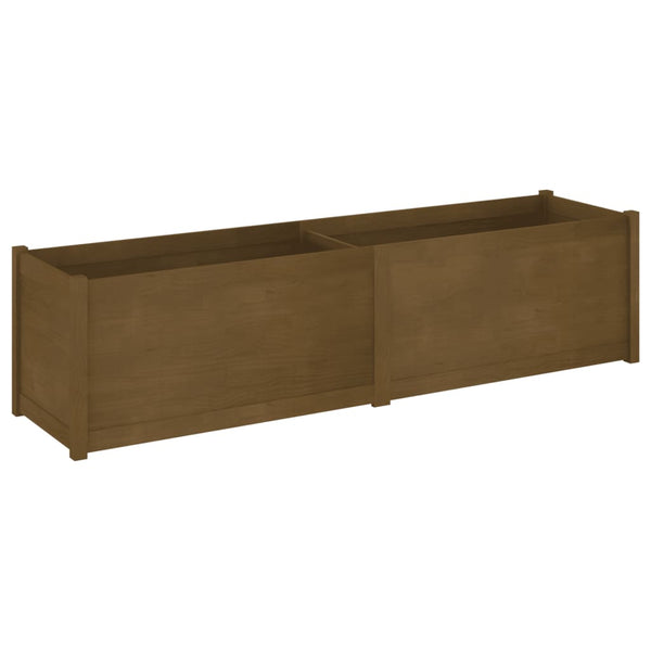 Pflanzkübel Honigbraun 200cm Kiefer Massivholz