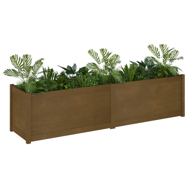 Pflanzkübel Honigbraun 200cm Kiefer Massivholz