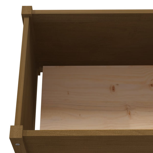Pflanzkübel Honigbraun 200cm Kiefer Massivholz