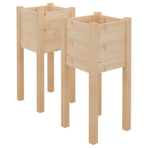 Pflanzkübel 2er Set Kiefer 31x31x70cm