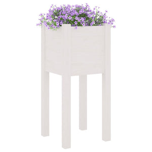 Pflanzkübel 2er Set Weiß Kiefer 31x70cm