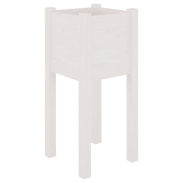 Pflanzkübel 2er Set Weiß Kiefer 31x70cm