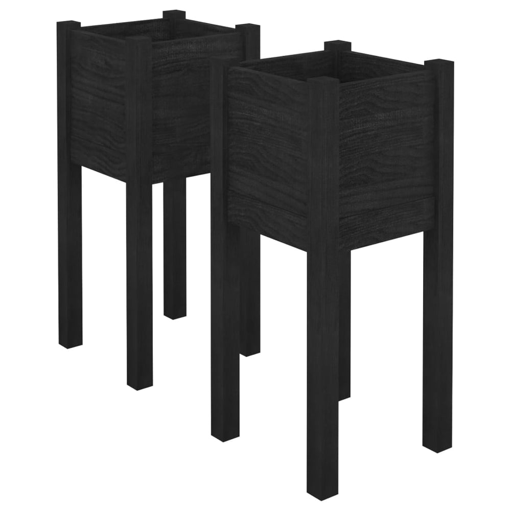 Pflanzkübel Set, Kiefer Massivholz, 31x70cm