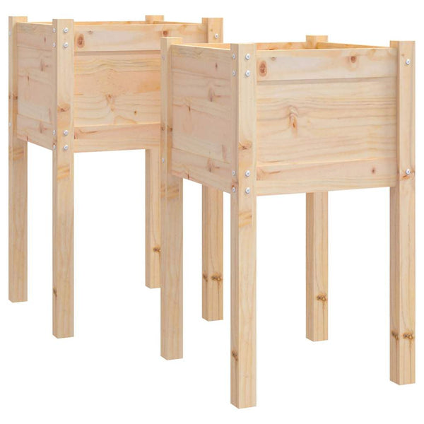 Pflanzkübel 2er Set Kiefer 40x40x70cm