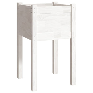 Pflanzkübel 2er Set Weiß 40x40x70cm Kiefer