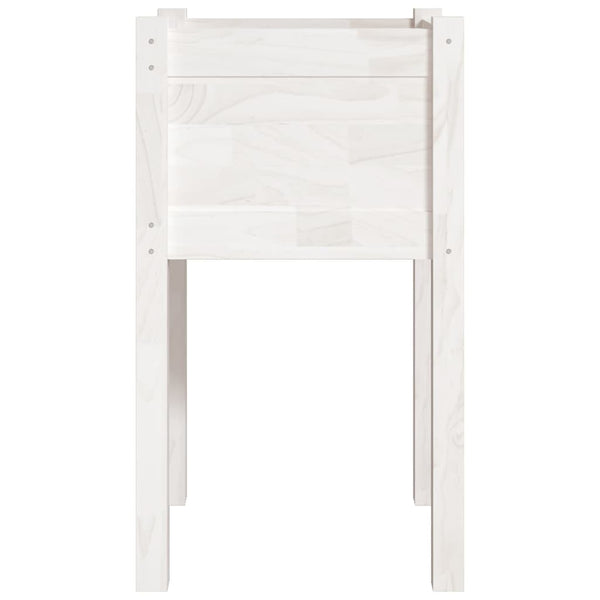 Pflanzkübel 2er Set Weiß 40x40x70cm Kiefer