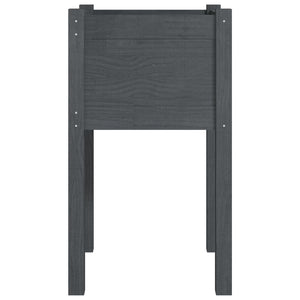 vidaXL Jardinières 2 pcs Gris 40x40x70 cm Bois de pin massif