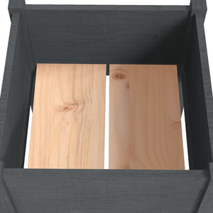 vidaXL Jardinières 2 pcs Gris 40x40x70 cm Bois de pin massif