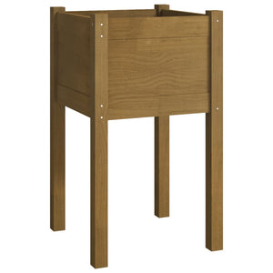 vidaXL Jardinière Bois de pin massif Marron miel 40x40x70 cm
