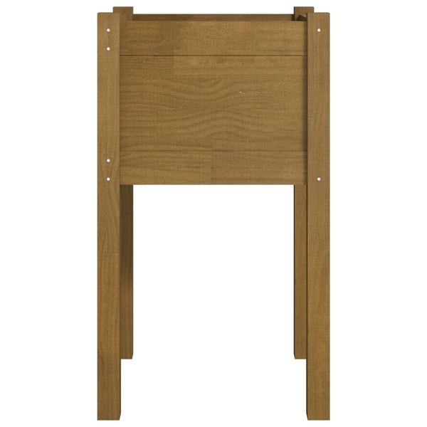 vidaXL Jardinière Bois de pin massif Marron miel 40x40x70 cm