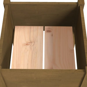 vidaXL Jardinière Bois de pin massif Marron miel 40x40x70 cm
