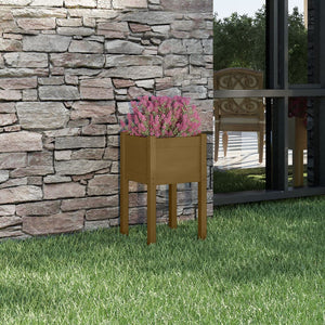 vidaXL Jardinière Bois de pin massif Marron miel 40x40x70 cm