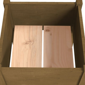 Pflanzkübel 2er Set Honigbraun 40x40x70cm
