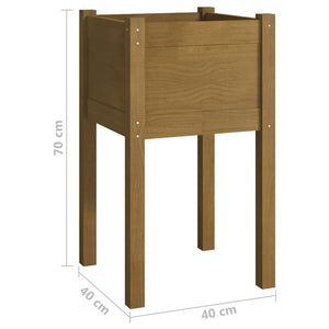 Pflanzkübel 2er Set Honigbraun 40x40x70cm