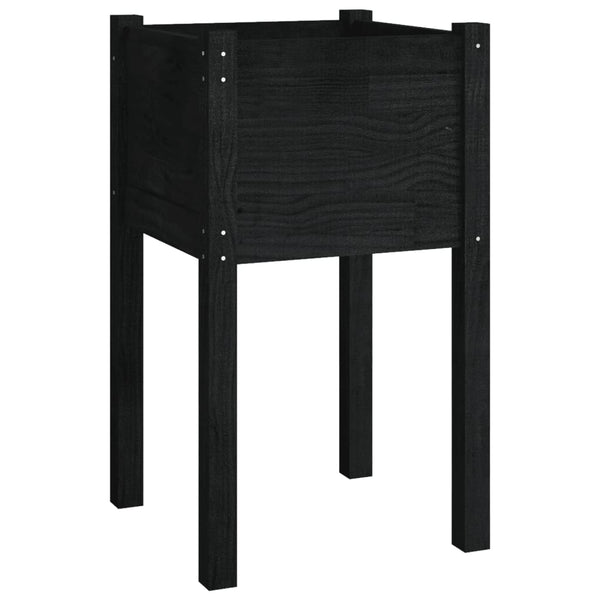 Pflanzkübel Schwarz 40x40x70cm 2er Set