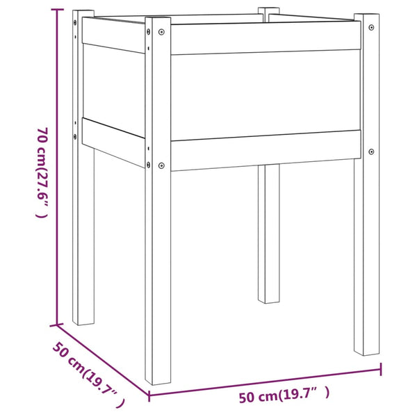 Pflanzkübel 2er Set 50x50x70cm Kiefernholz