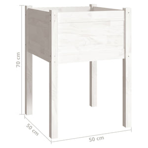 Pflanzkübel 2er Set Weiß 50x70cm Kiefernholz