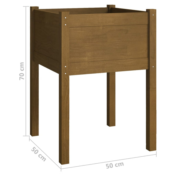 2er Set Pflanzkübel Honigbraun 50x50x70cm