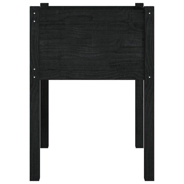 vidaXL Jardinière noire 50x50x70 cm en pin massif