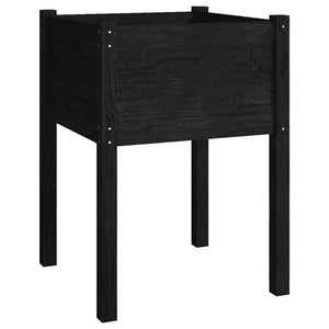 Pflanzkübel Set Schwarz Kiefer 50x50x70cm