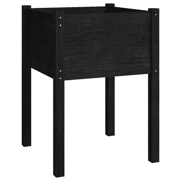 Pflanzkübel Set Schwarz Kiefer 50x50x70cm
