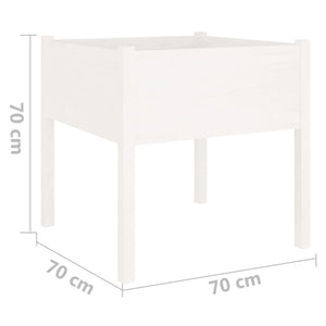 Pflanzkübel 2er Set Weiß 70x70x70cm