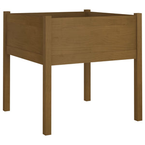 vidaXL Jardinières 2 pcs. Marron miel 70x70x70 cm Bois de pin massif