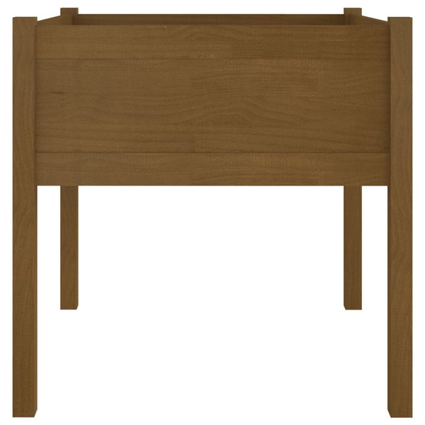 vidaXL Jardinières 2 pcs. Marron miel 70x70x70 cm Bois de pin massif
