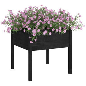 Schwarze Pflanzkübel 70x70x70cm, 2er Set