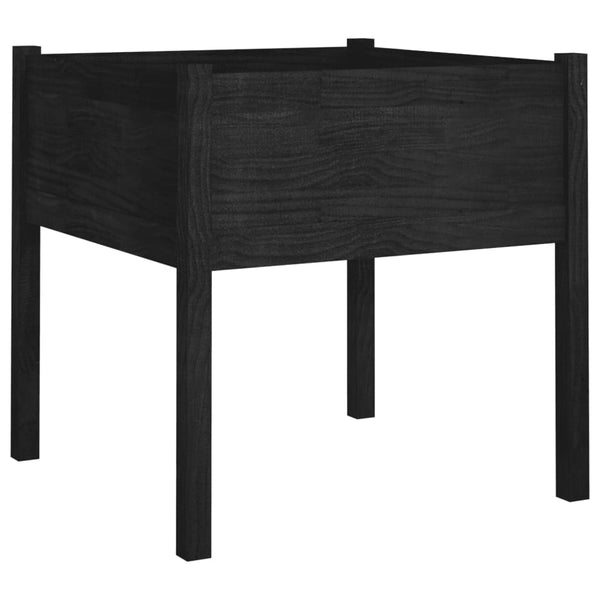 Schwarze Pflanzkübel 70x70x70cm, 2er Set