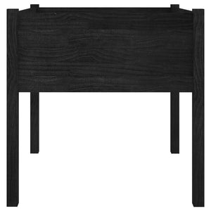 Schwarze Pflanzkübel 70x70x70cm, 2er Set