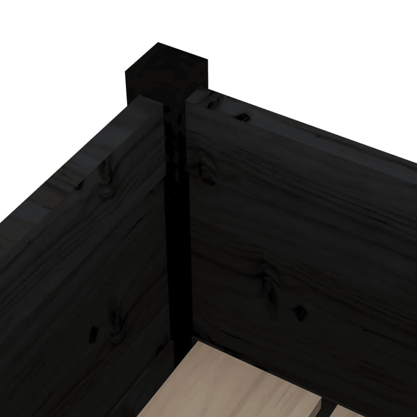 Schwarze Pflanzkübel 70x70x70cm, 2er Set