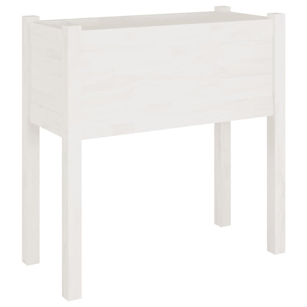 Pflanzkübel 2er Set Weiß Kiefer 70cm
