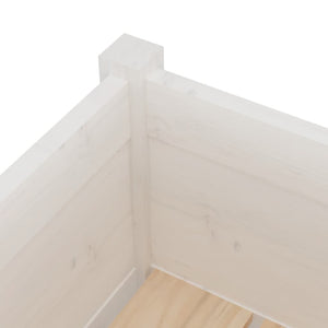 Pflanzkübel 2er Set Weiß Kiefer 70cm