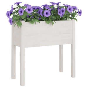 Pflanzkübel 2er Set Weiß Kiefer 70cm