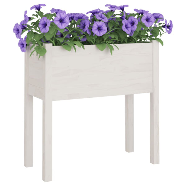 Pflanzkübel 2er Set Weiß Kiefer 70cm