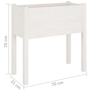 Pflanzkübel 2er Set Weiß Kiefer 70cm