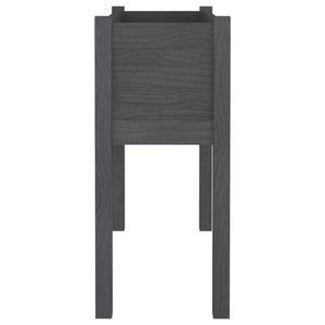 Grauer Pflanzkübel 70x31x70 cm Kiefer Massivholz